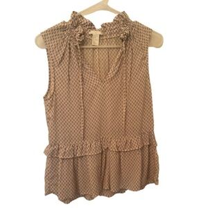 H&M Circle Print Tank Top in Beige